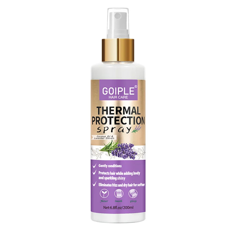 GOIPLE Lavender Extract Heat Thermal Protection Spray Shine Moisturize Split Ends Protect Hair Damage For Natural Hair and Wigs