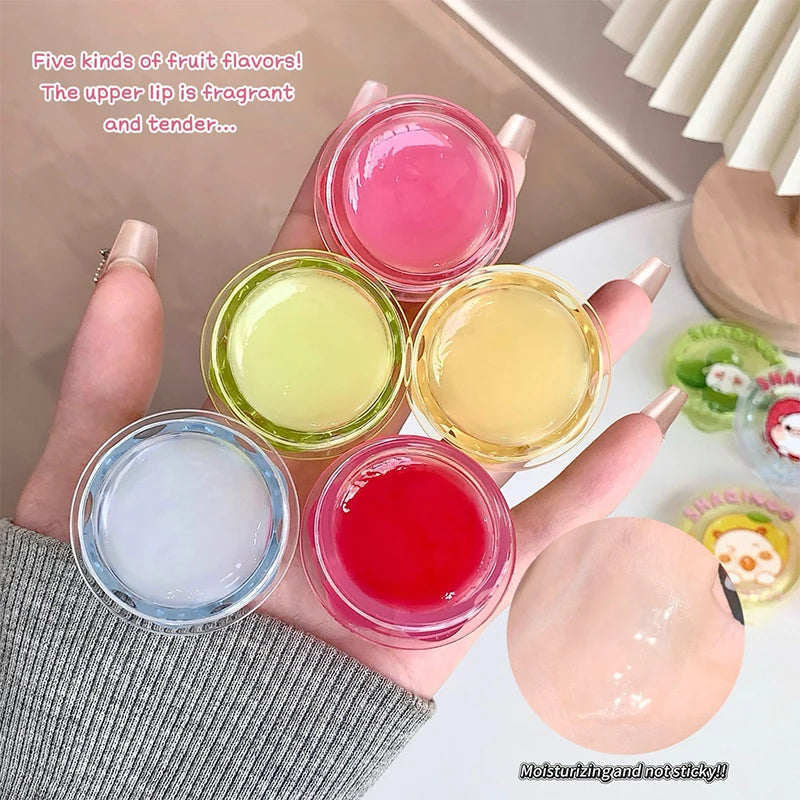 Shaqinuo Jelly Lip Mask Moisturizing and Hydrating Sleep Fruit Lip Balm for Students, Reduces Lip Lines, Prevents Dryness and Cracking, Christmas Gift, Essential for Autumn and Winter