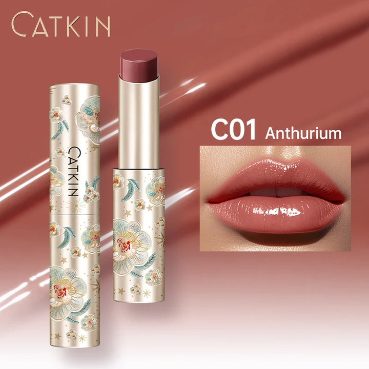CATKIN GLOSSY LIP BALM Hydrating Lip Stick Lip Tint Lipstick Long Lasting 12H Hydration Moisturize, Protect & Soothe Dry Lips