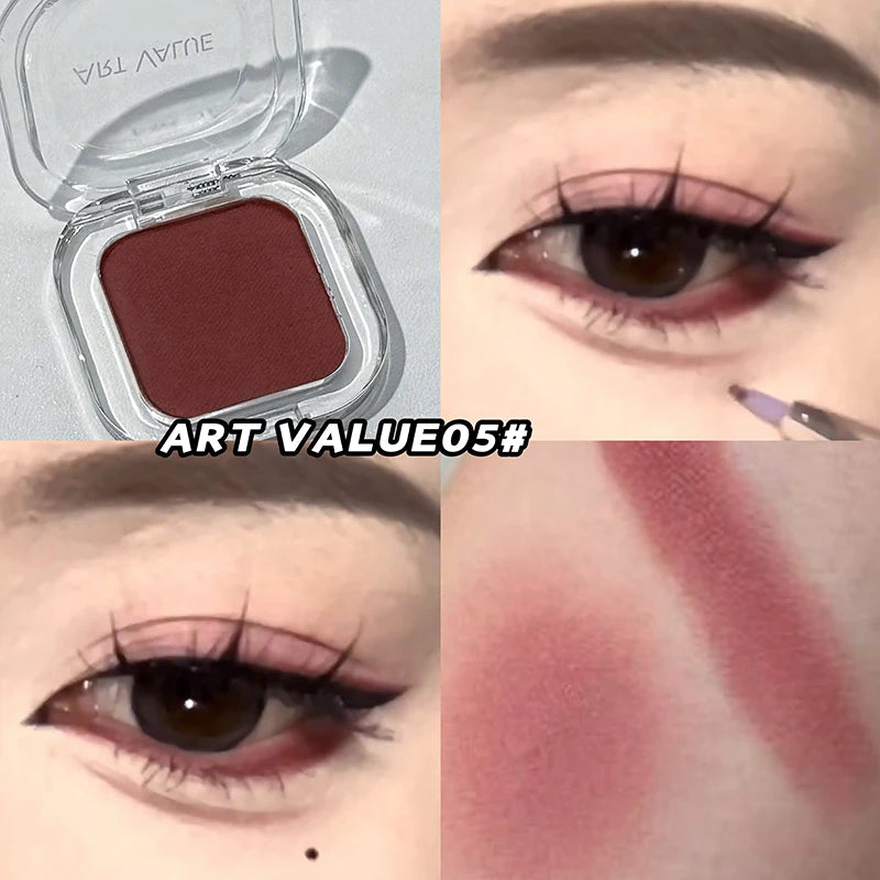 ART VALUE Single Color Eyeshadow Palette, Long-lasting, Matte & Shimmer Finish, No Fallout, Multi-color Eyeshadow for Makeup