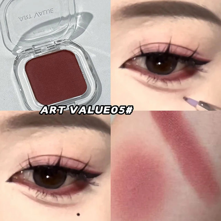 ART VALUE Single Color Eyeshadow Palette, Long-lasting, Matte & Shimmer Finish, No Fallout, Multi-color Eyeshadow for Makeup