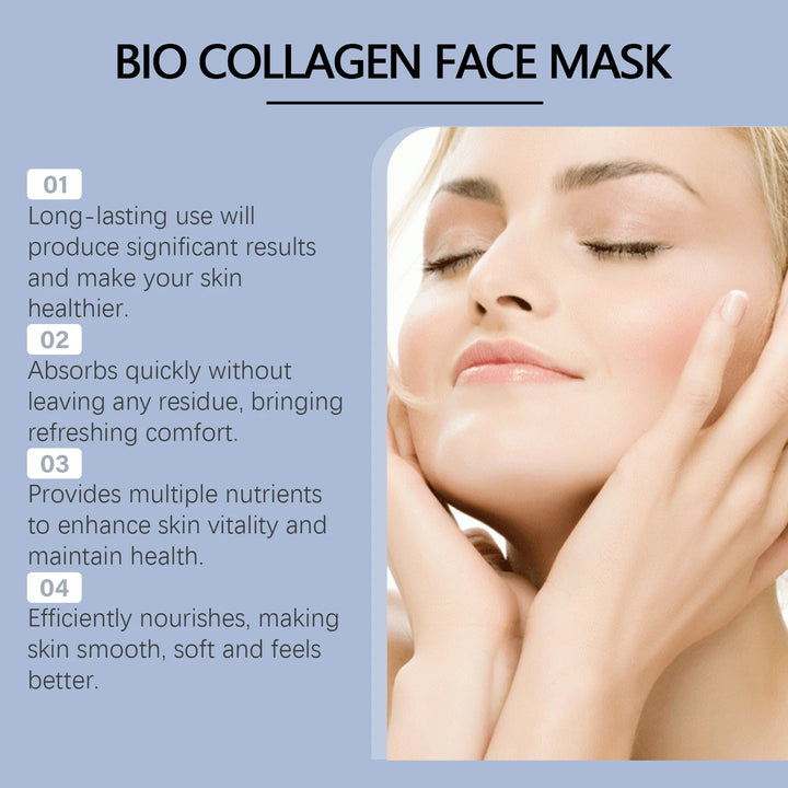 Jaysuing Collagen hydrating facial mask brightens skin tone and tightens skin with hyaluronic acid moisturizing facial mask