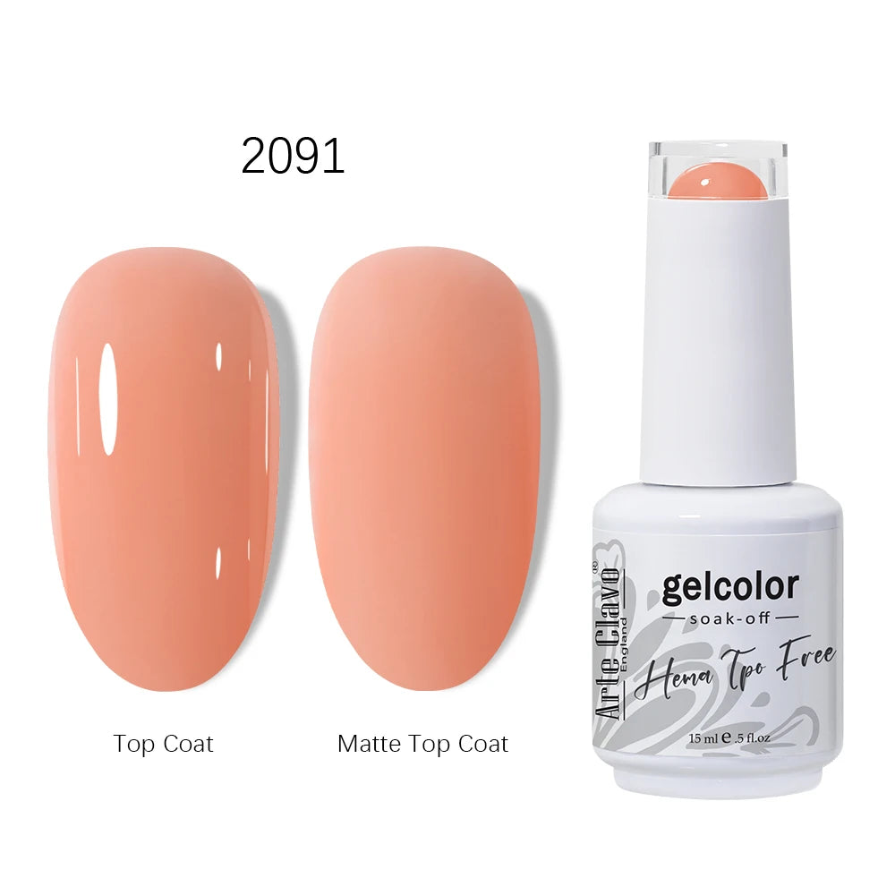 Arte Clavo 15ml HEMA TPO FREE Gel Nail Polish Pink Hybrid Nail Manicure Semi-permanent Enamels Varnish For UV LED Nails Supplies