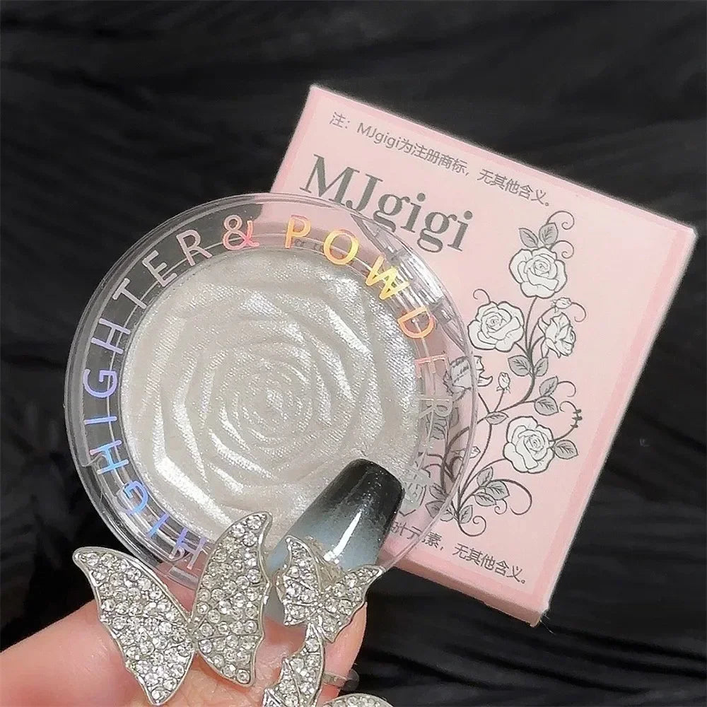 3 Colors Rose Diamond Highlighter Powder Palette Glitter Brighten Highgloss Makeup Ultra-concentrated Glow Face Contour Cosmetic