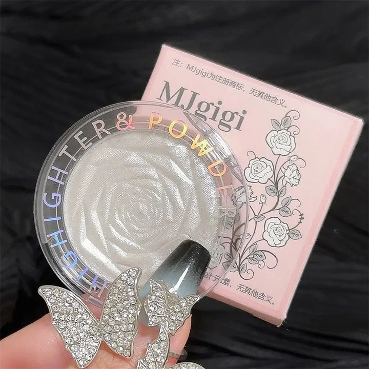 3 Colors Rose Diamond Highlighter Powder Palette Glitter Brighten Highgloss Makeup Ultra-concentrated Glow Face Contour Cosmetic