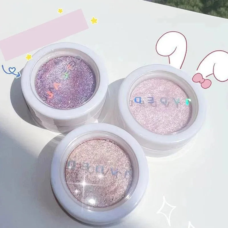 Monochrome Glitter Eyeshadow Gold Shining Brighten Eyes Makeup Long Lasting Eye Brightening Makeup Pearlescent Shimmer EyeShadow