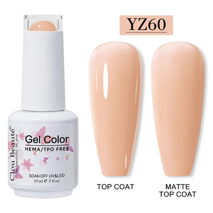 Clou Beaute 15ml HEMA TPO FREE Gel Nail Polish Vernis Semi Permanent UV Nail Art Varnish Lakiery Hybrydowe Manicure Gel Polish