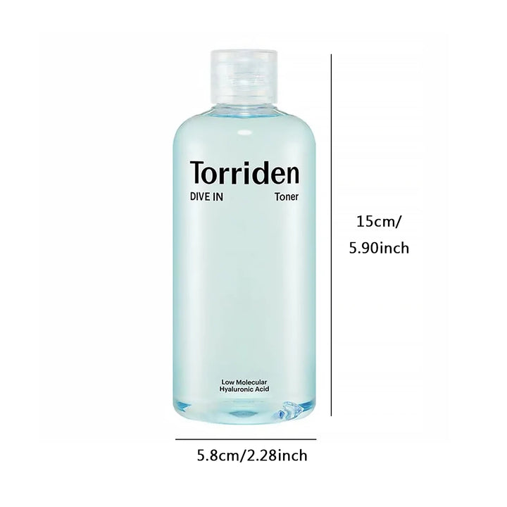 Torriden Dive In Low Molecular Hyaluronic Acid Toner 300ml,Lightweight Liquid,Revitalizing & Featherlight,K-Beauty,Korean Makeup