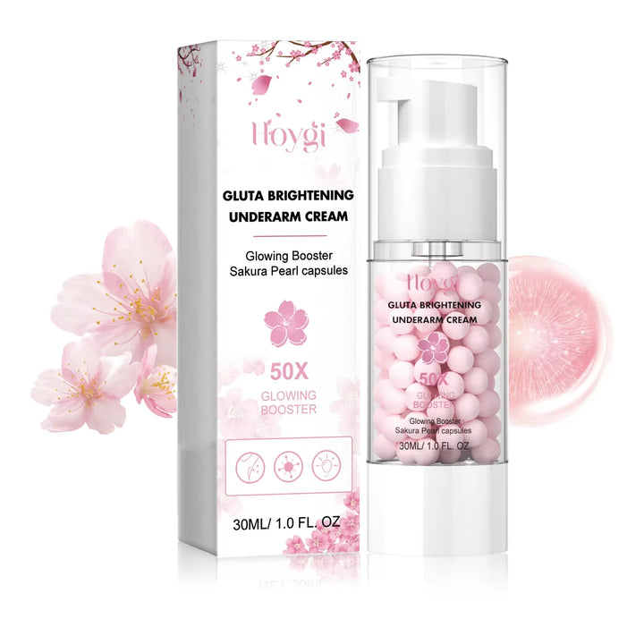 Sakura Underarm Brightening Cream Glowing Skin Dark Spot Corrector Improve Melanin Dull Lightening Hydrate Body Bleaching Cream