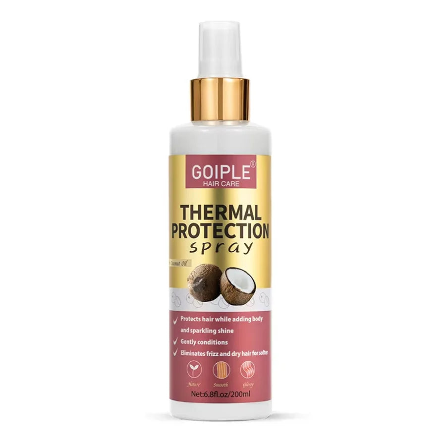 GOIPLE Coconut Thermal Protector Spray Hair Protectant Paraben Dye Free Protects Heat Damage Suitable for Daily Care