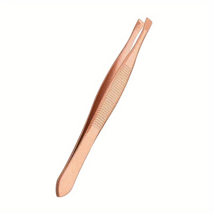 1PC Precision Eyebrow Tweezers- Professional Stainless Steel Tool for Eyebrow Shaping & Facial Hair Removal - Unisex Beauty Tool