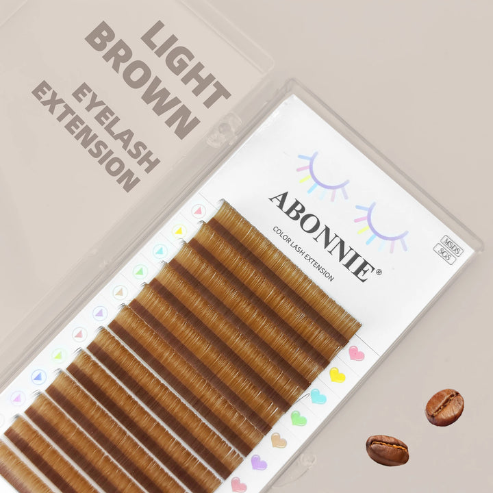Abonnie Brown Individual Eyelashes Extension All Size Lashes Colorful Premium Classic Lashes