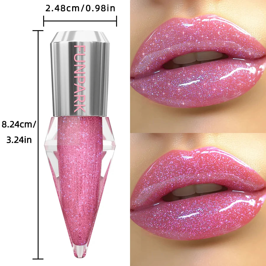8 Colors Moisturizing Lip Gloss Shimmer Glitter Long Lasting Lip Oil Gloss Care the Lips Korean Makeup Gifts Pink Plumping Lips