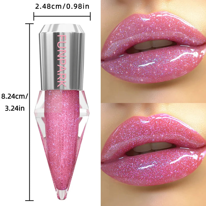 8 Colors Moisturizing Lip Gloss Shimmer Glitter Long Lasting Lip Oil Gloss Care the Lips Korean Makeup Gifts Pink Plumping Lips