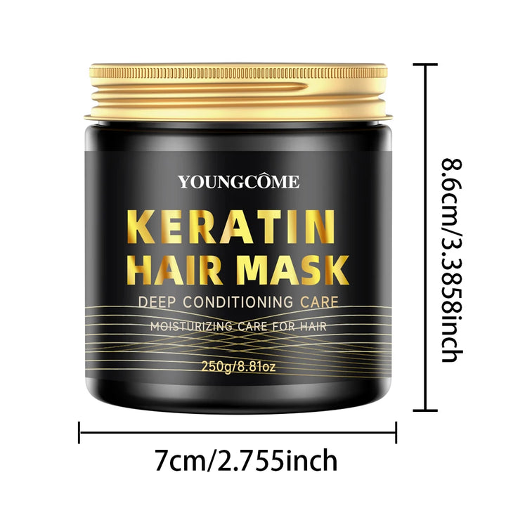 Collagen Hair Mask Repair Damage Dry Frizz Hair Keratin Treatment Soft Smoothing Shiny Deep Moisturizing Curly Hair Care Product