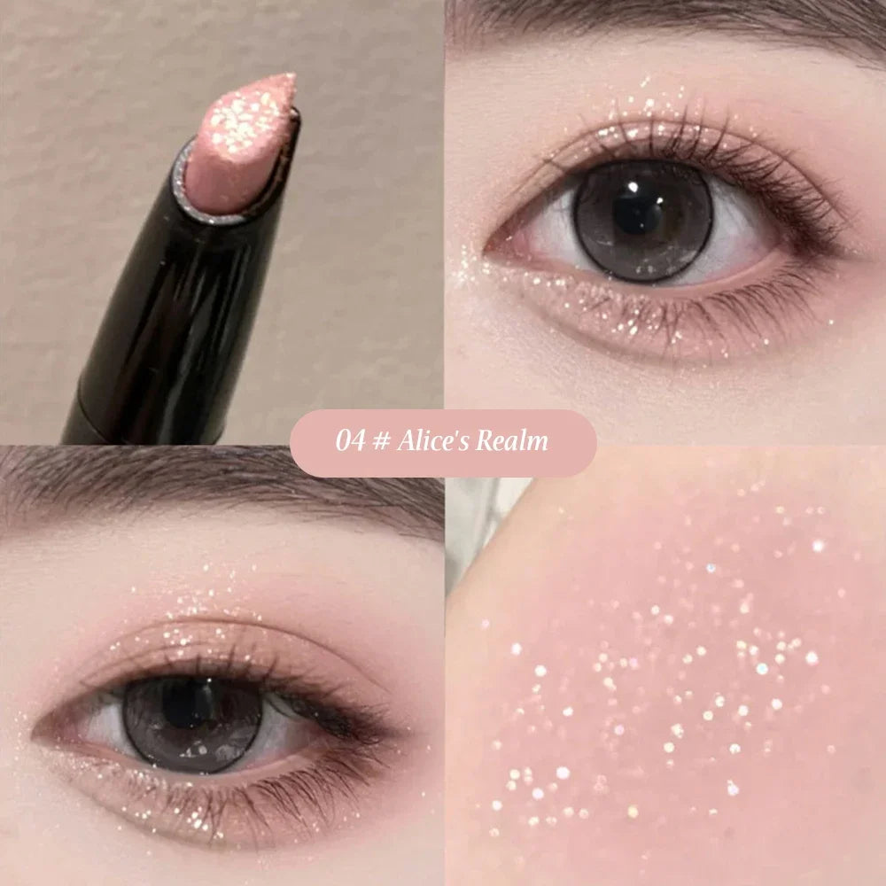 Glittering Highlighter Stick With Diamond Like Feel Silky And Good Ductility Face Brightening Three Dimensional Eye Shadow Pen