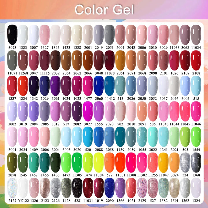 Arte Clavo Solid Color Gel Nail Polish 15ml Soak Off UV LED Gel Semi-Permanent Glitter Polish For Manicure Nail Art Salon Gel