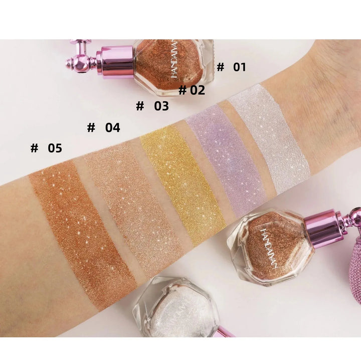 5 Color Shimmer Powder Spray For Body Face Hair Makeup Glitter Highlighter Brightening Sparkle Party Cosmetics