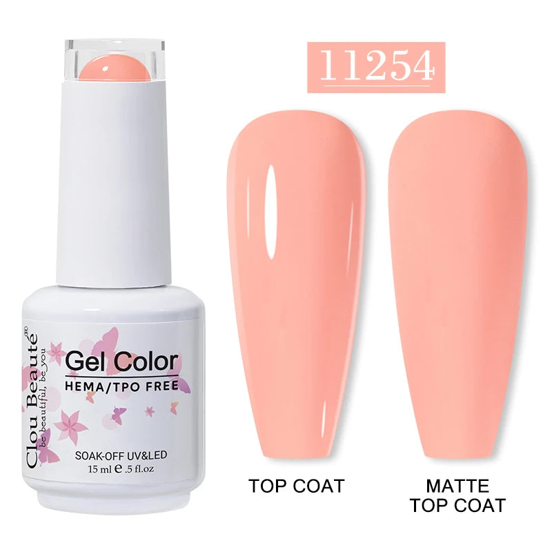Clou Beaute 15ml HEMA TPO FREE Gel Nail Polish Vernis Semi Permanent UV Nail Art Varnish Lakiery Hybrydowe Manicure Gel Polish