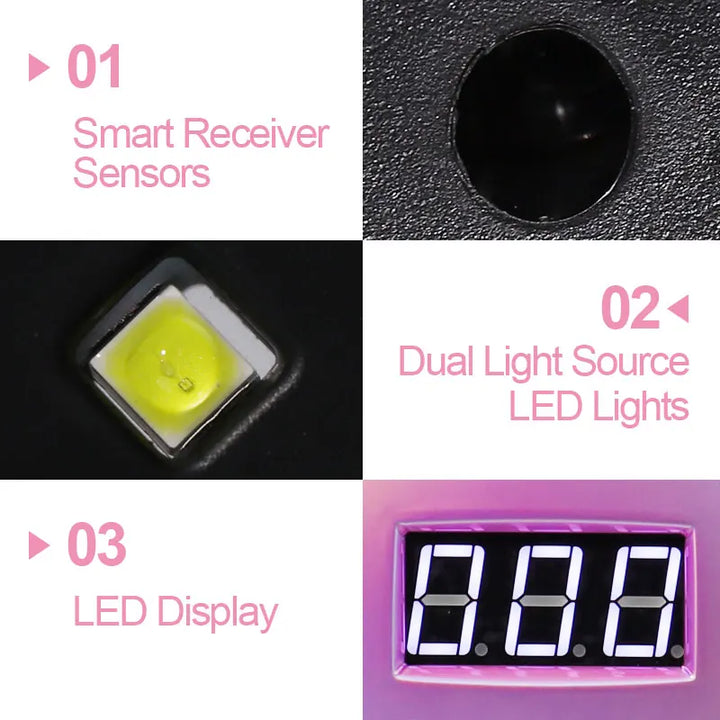 Nail Polish UV/LED Lamp 4 Timer Modes LCD Display with 57 LEDS Nails Fordrying Dryer Manicure Salon Tools for Acrylic Gel Art