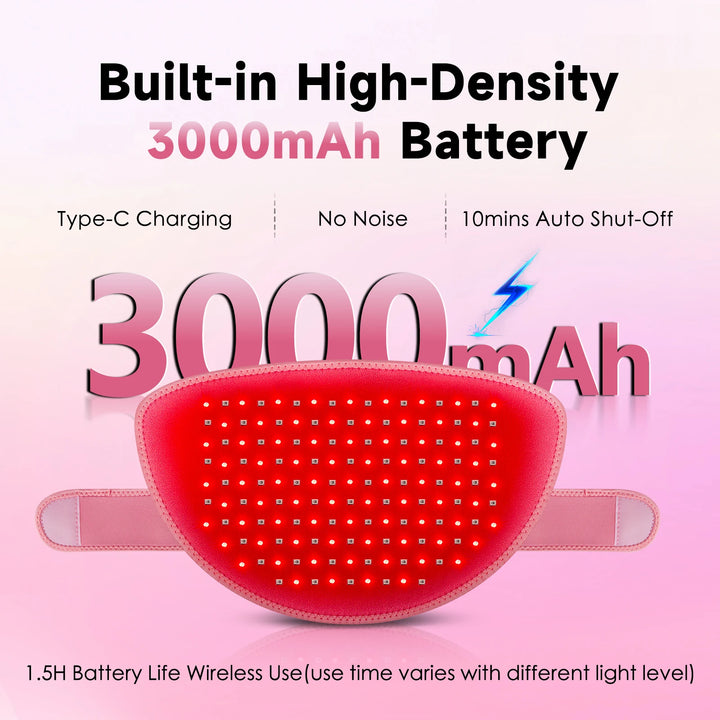 Astarexin 156 LEDs Red Light Infrared Therapy Menstrual Belt, Heating Pad for Period Cramps, Waist & Abdomen Pain Relief