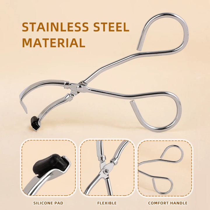 1PC portable eyelash curler, stainless steel wide-angle eyelash curler, used for eyelash curling and extension