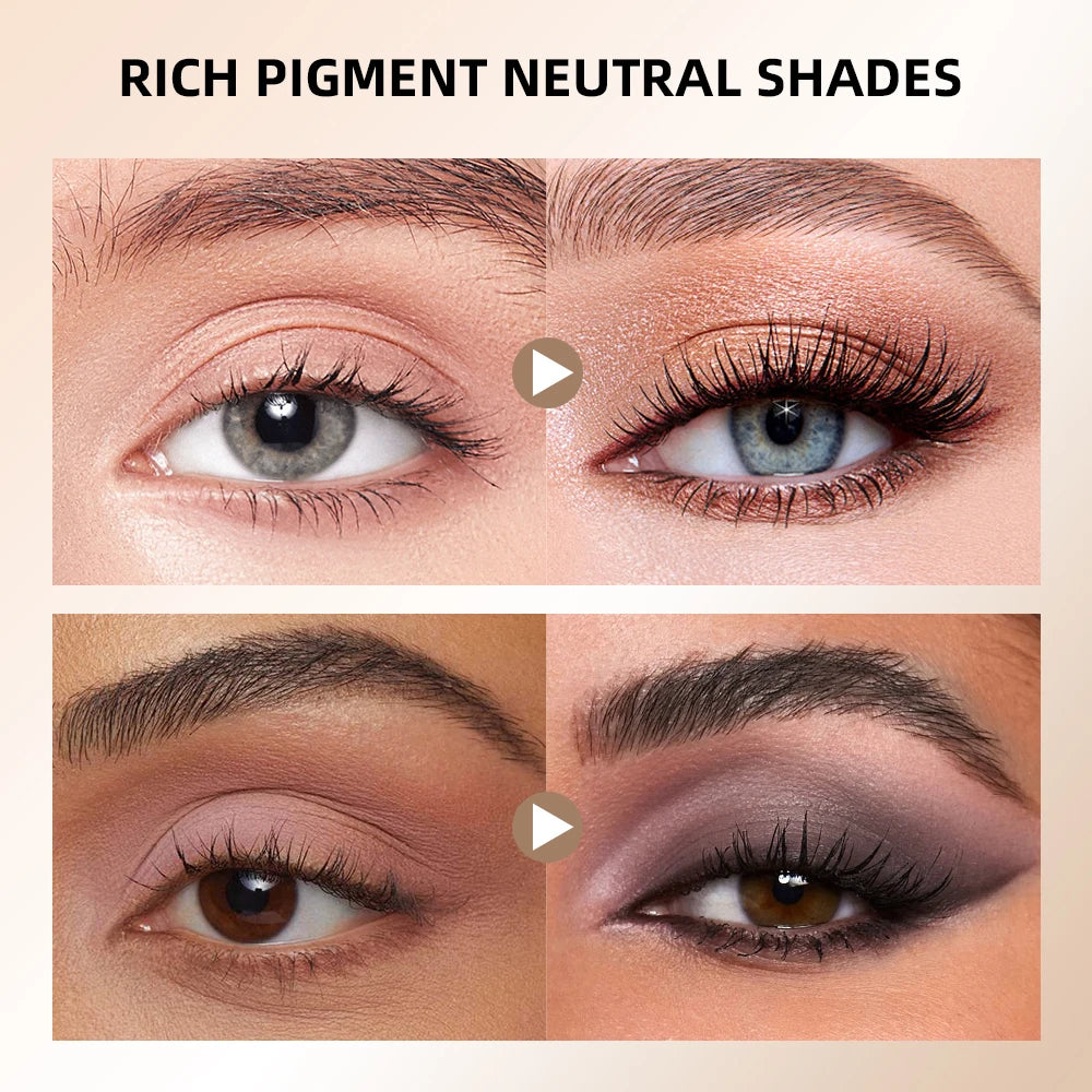Naked 2 Basics Matte Neutral Eyeshadow Palette and Mirror Shadow Six Colors Contouring Neutral Eyeshadows Long-Lasting  Makeup