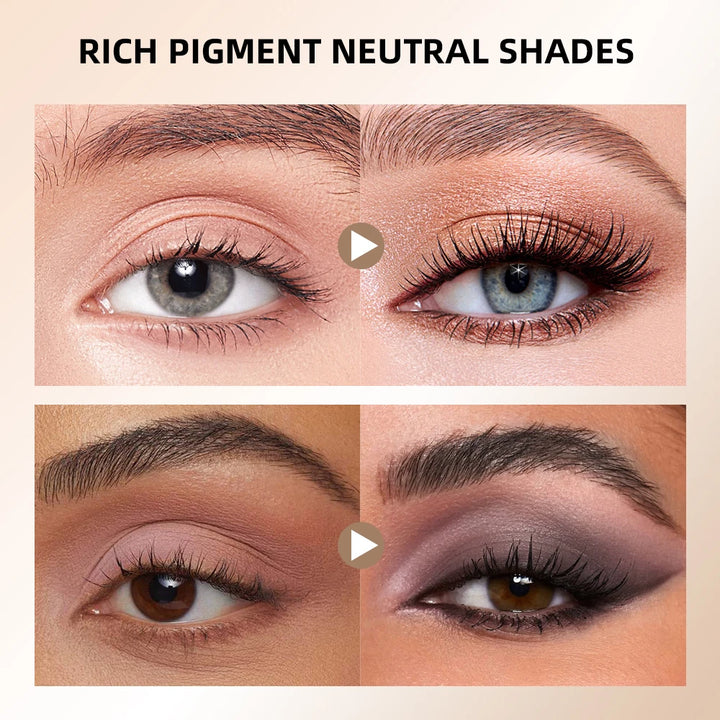 Naked 2 Basics Matte Neutral Eyeshadow Palette and Mirror Shadow Six Colors Contouring Neutral Eyeshadows Long-Lasting  Makeup