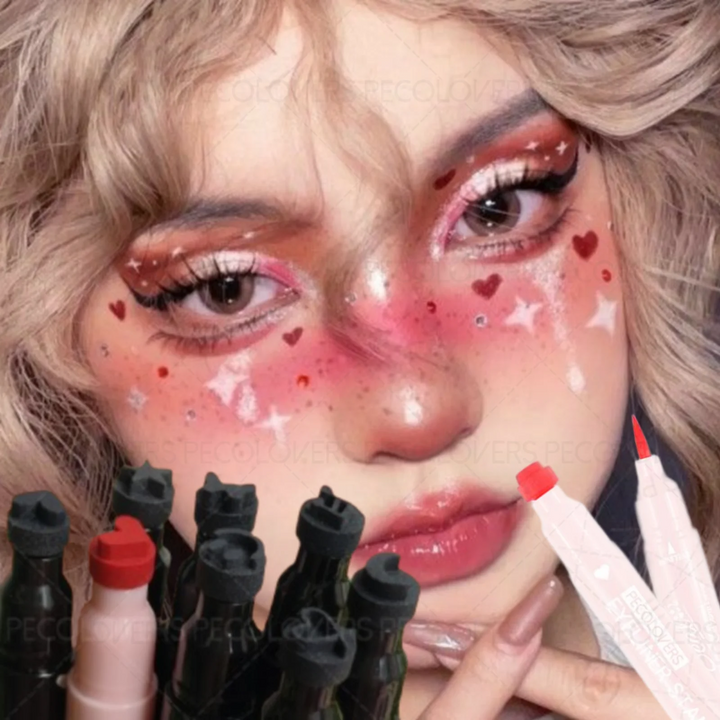 1PC Double-head Design, Waterproof, Beginner-friendly, Eyeliner Pen, Suitable for Christmas, Halloween, Valentine's Day Makeup