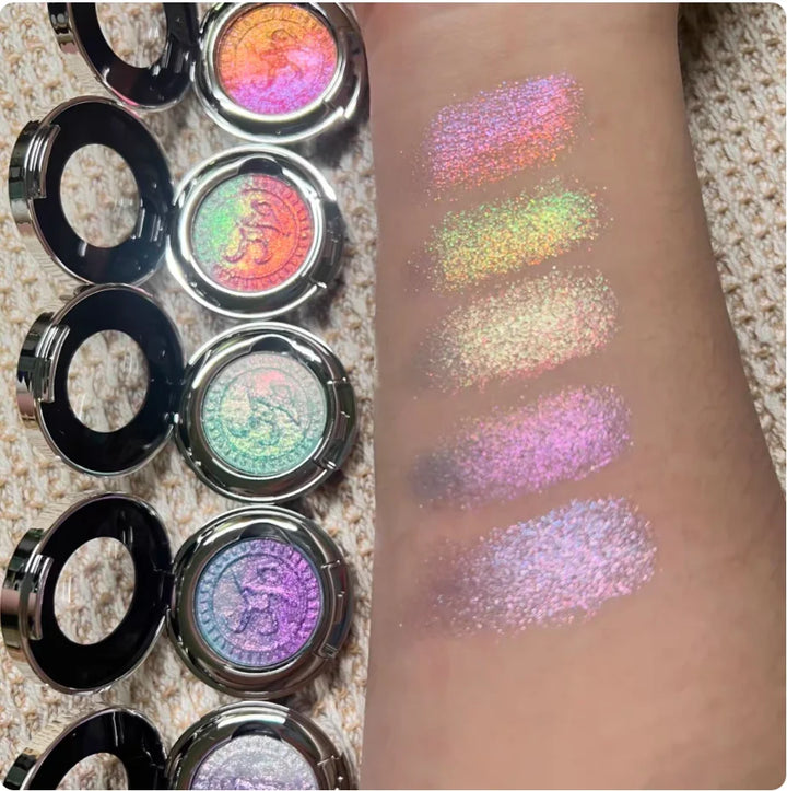 SheenEffect Chameleon Gradient Sparkle Eyeshadow  Long-Lasting Pigmented Highlighter Makeup Eyeshadow Sheen Effect