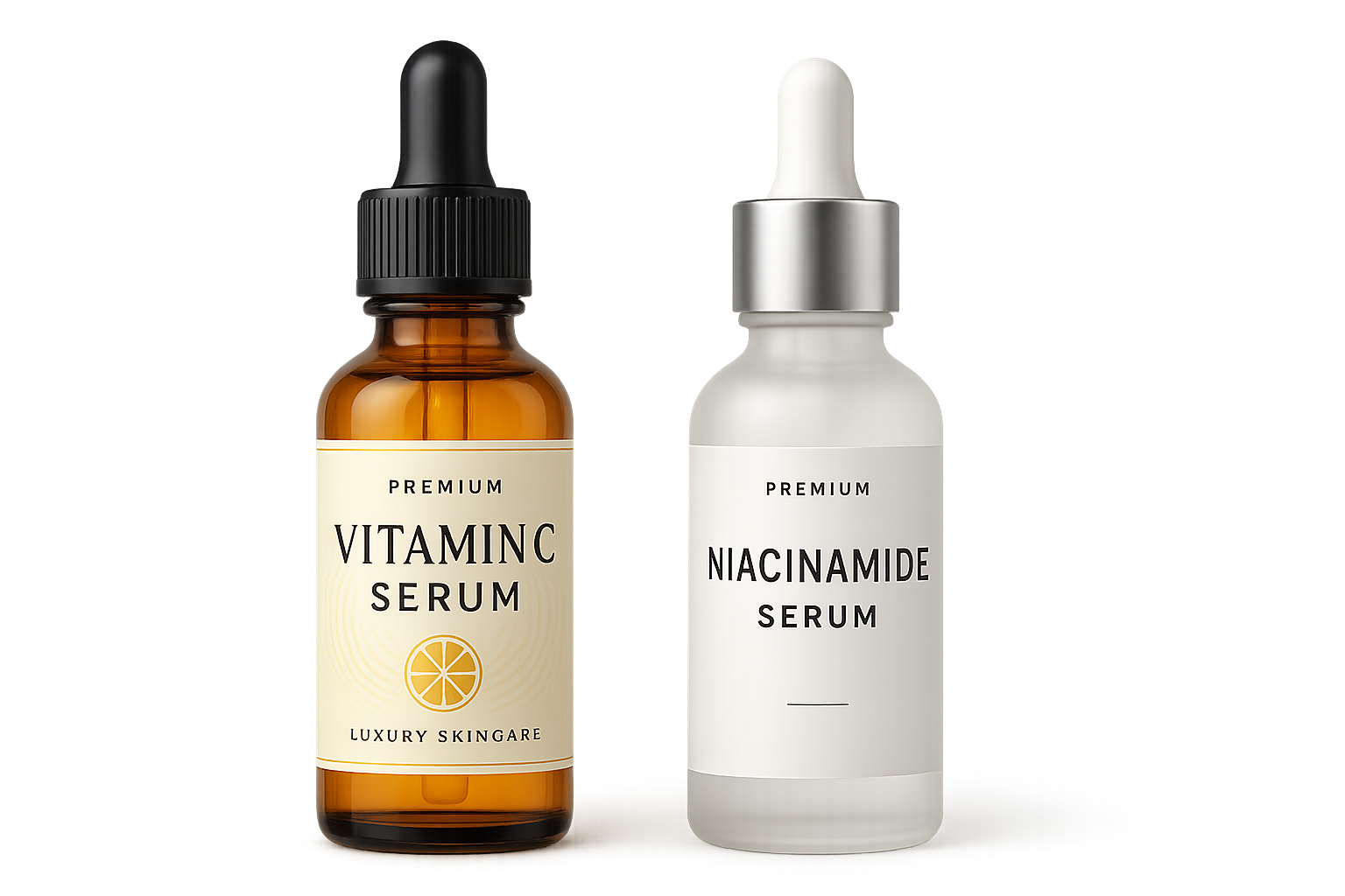 show good branding and one is vitamin c serum and 2nd is Niacinamide serum